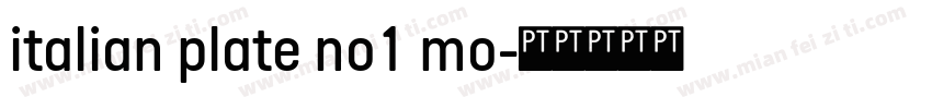 italian plate no1 mo字体转换